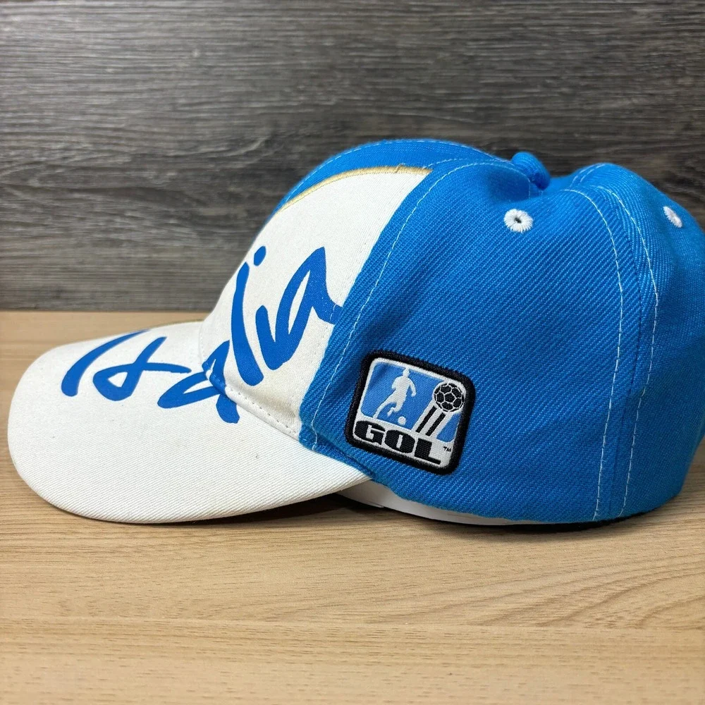 Italy Hat Cap Strap Back Blue Italia‎ Soccer Adjustable New Era Mens